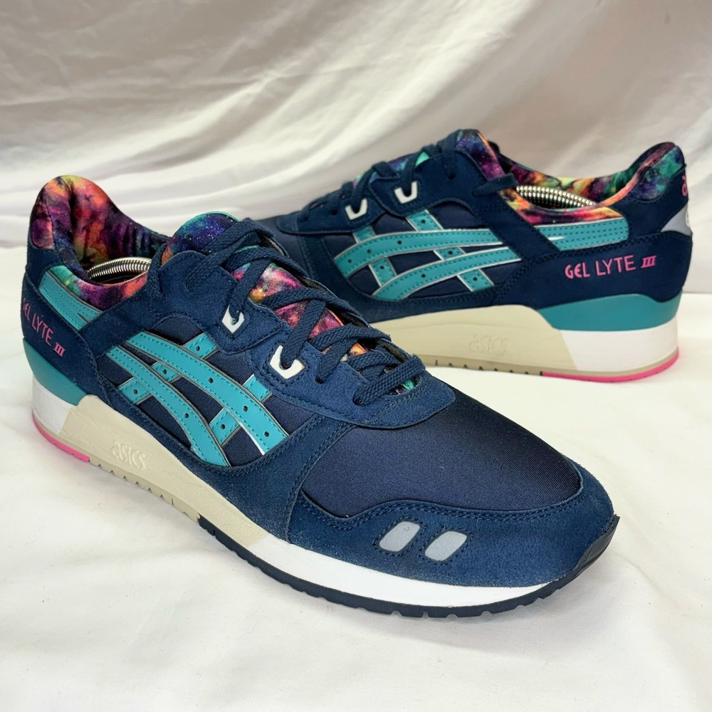 Asics GEL-LYTE 3 III Running Shoes Mens 13 Monaco Blue/White Cosmic Galaxy H5Q4N